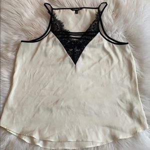 Express B & W dress top